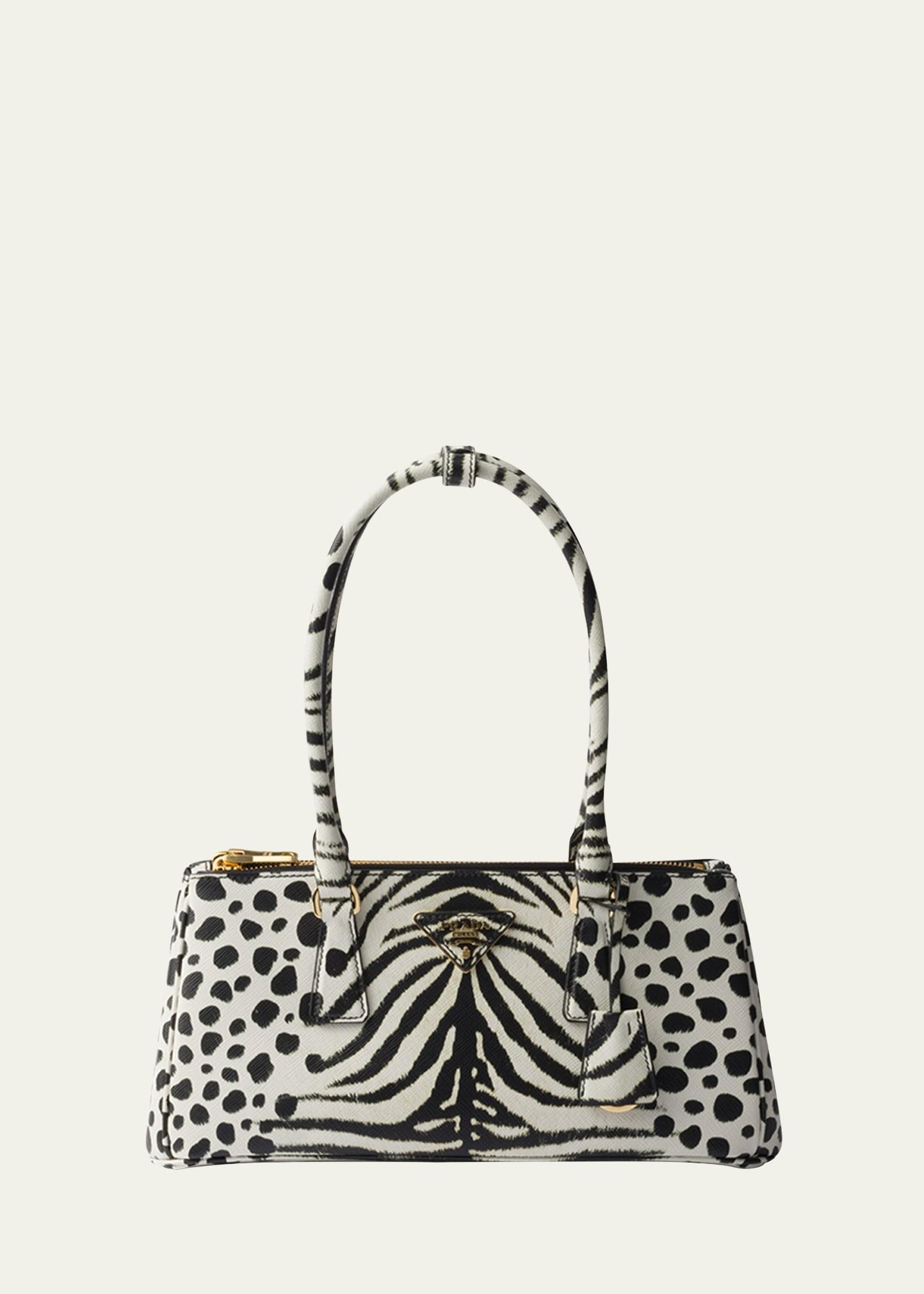 galleria animal-print leather shoulder bag