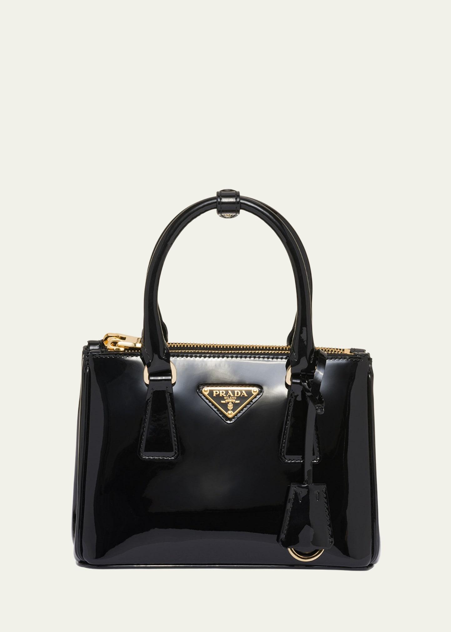 galleria mini patent top-handle bag
