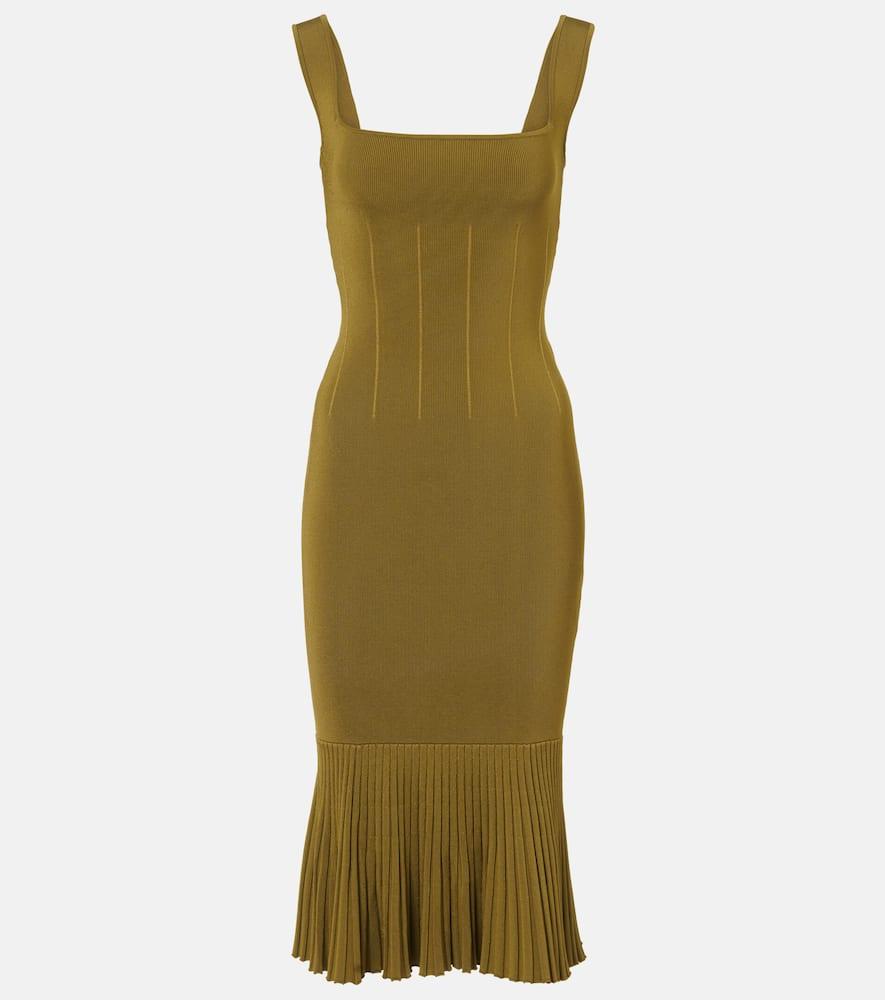 galvan atalanta knitted midi dress