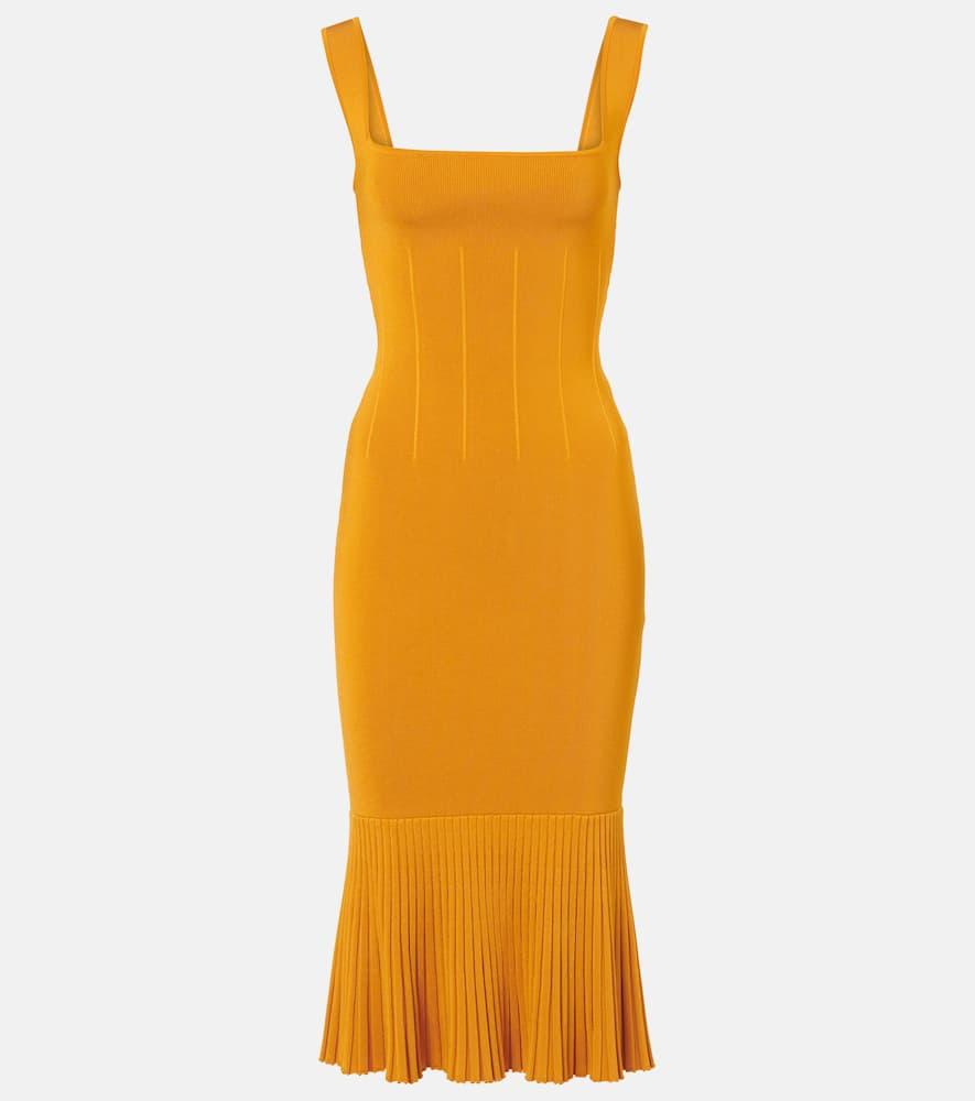 galvan atalanta knitted midi dress