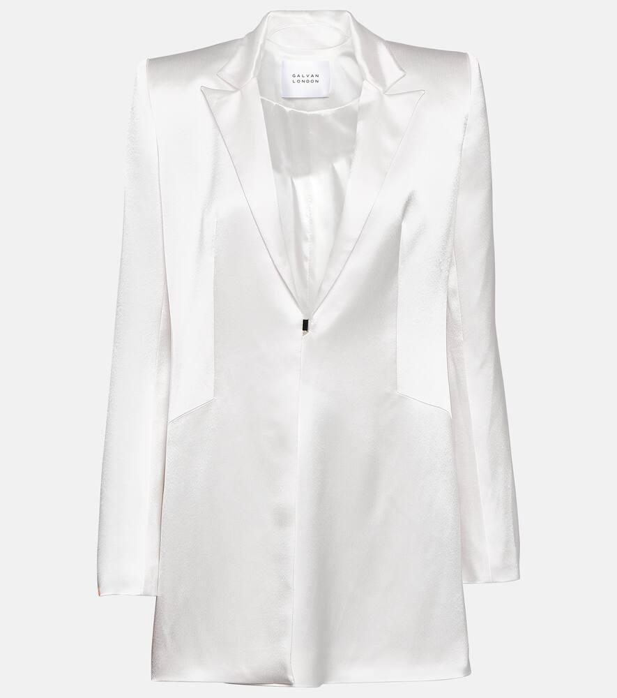 galvan bridal leith satin blazer dress