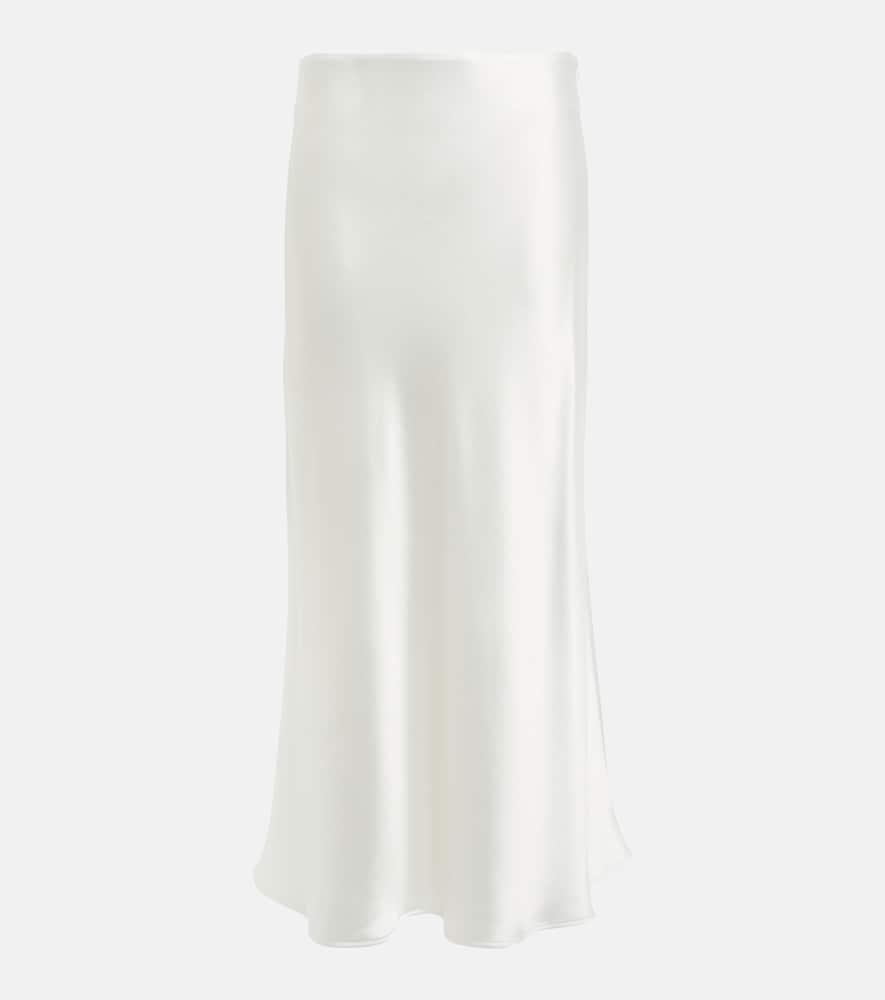 galvan bridal satin midi skirt