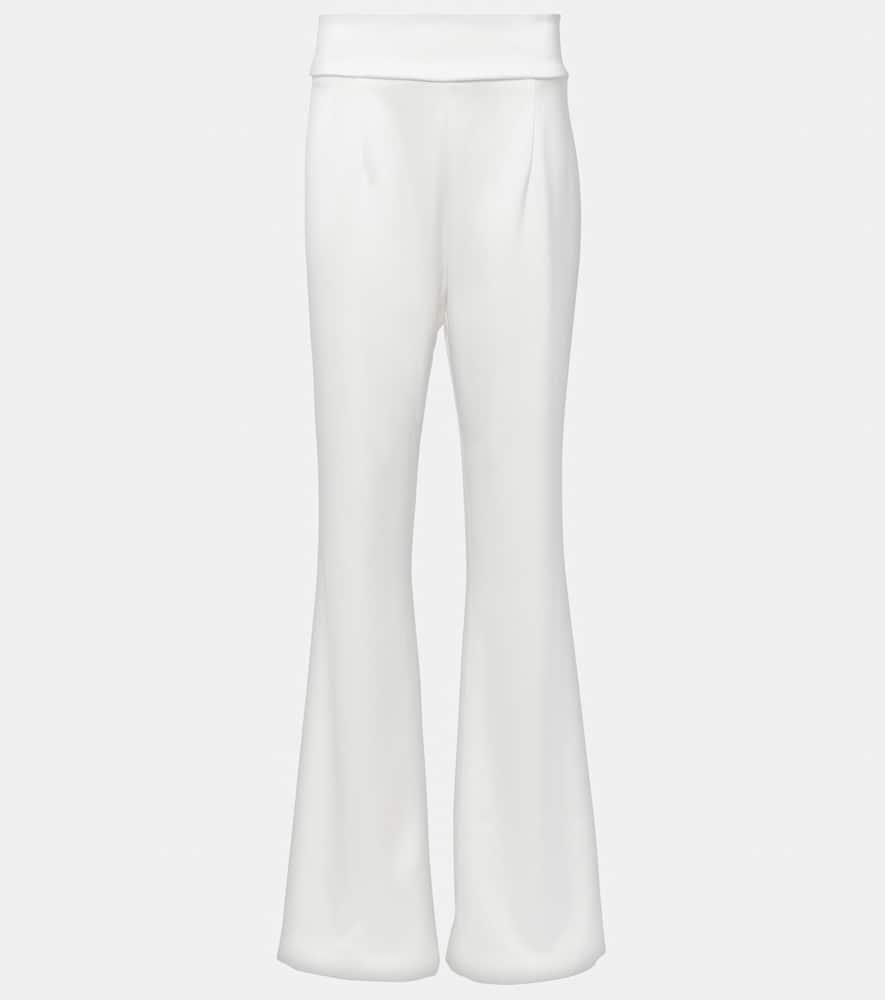 galvan bridal sculpted satin flared pants