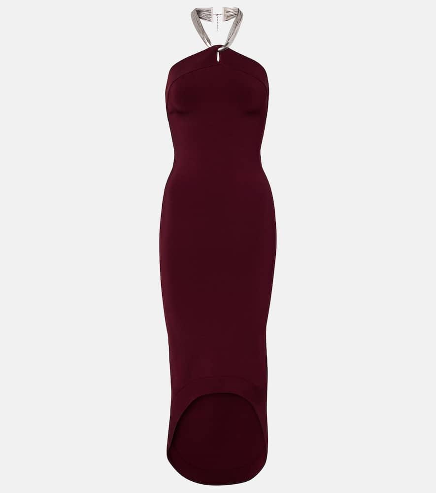 galvan halterneck midi dress