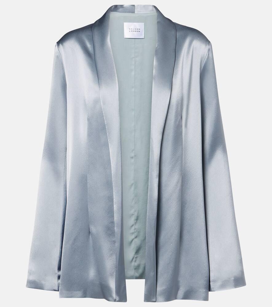 galvan julianne satin blazer