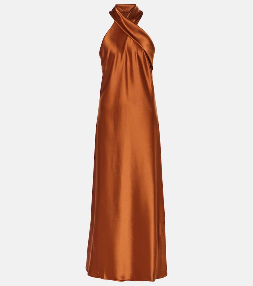 galvan pandora satin maxi dress