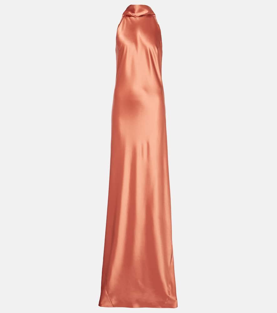 galvan sienna satin gown