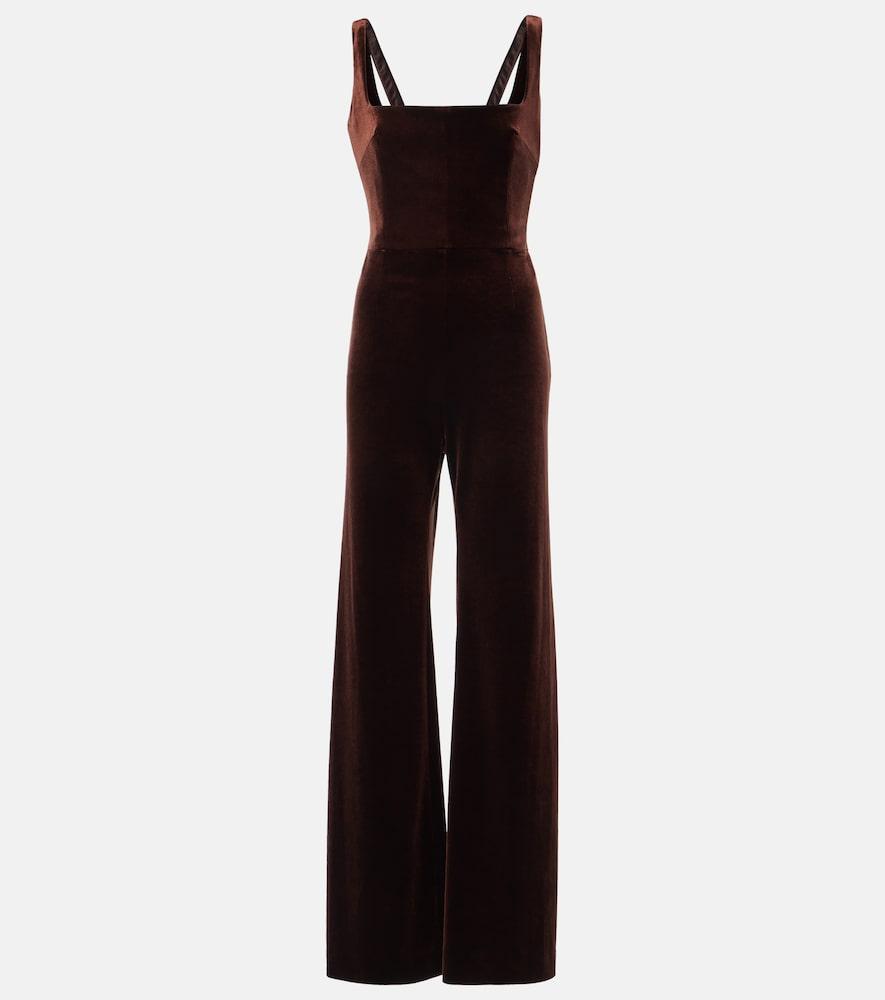 galvan vesper velvet jumpsuit