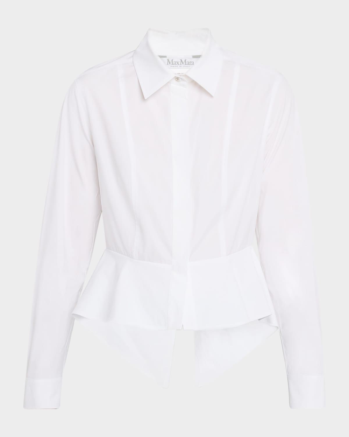 gamma button-down peplum shirt