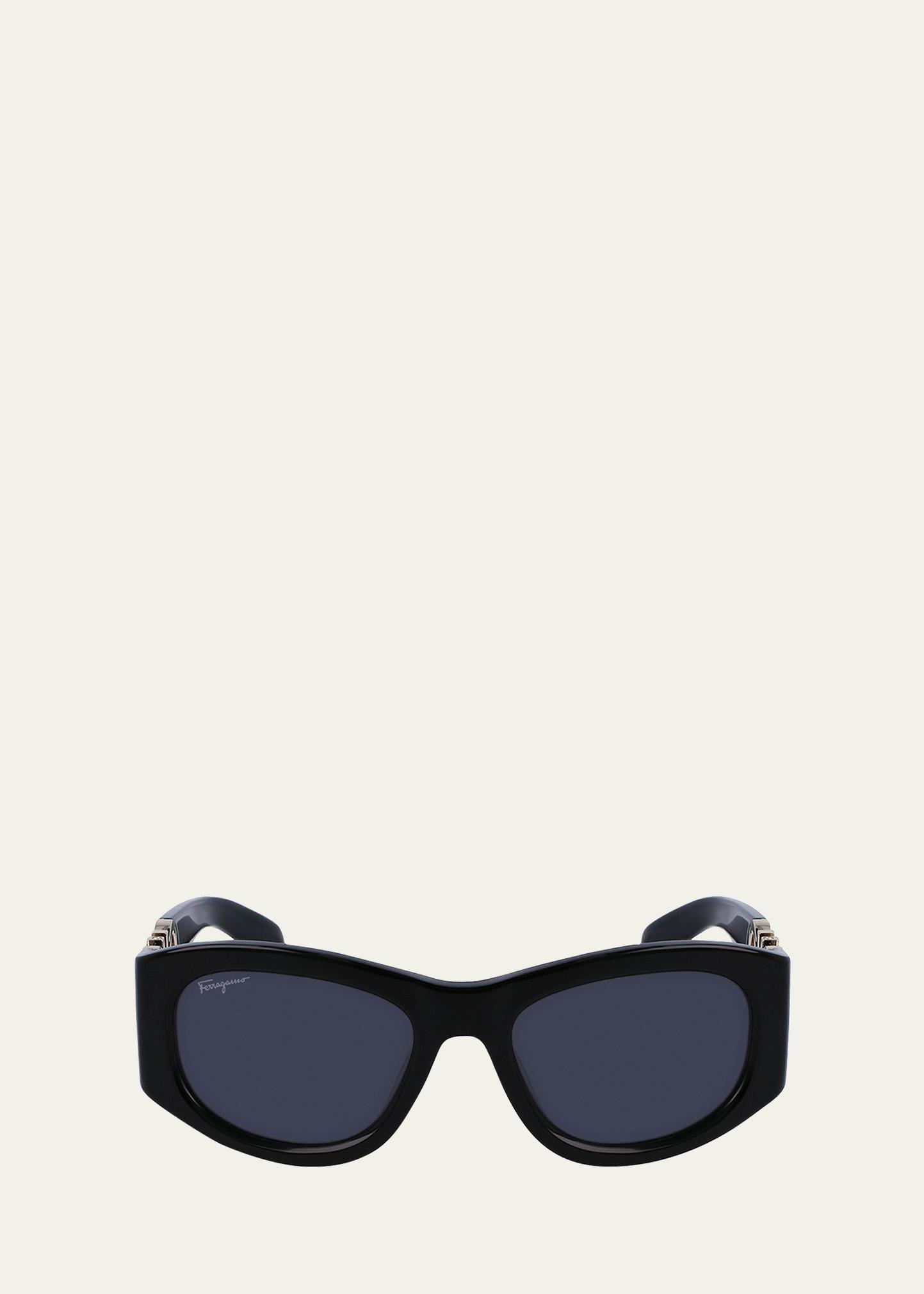 gancini round acetate sunglasses