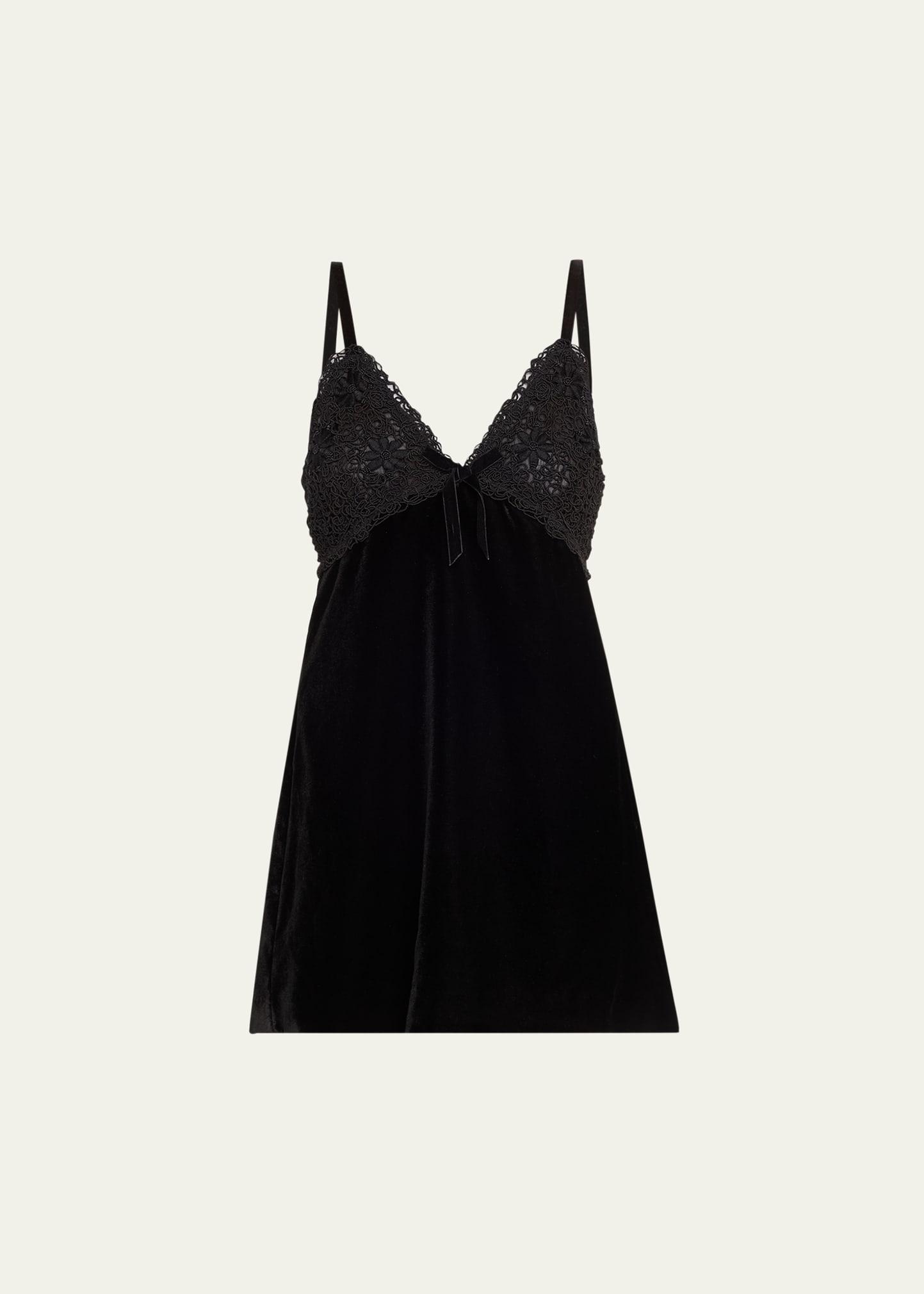 ganette velvet mini dress