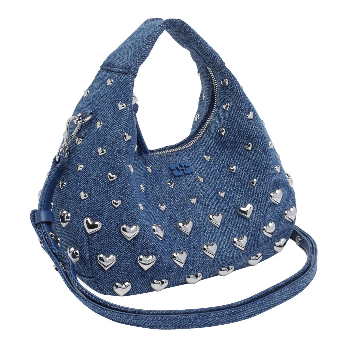 ganni bags blue cotton - women