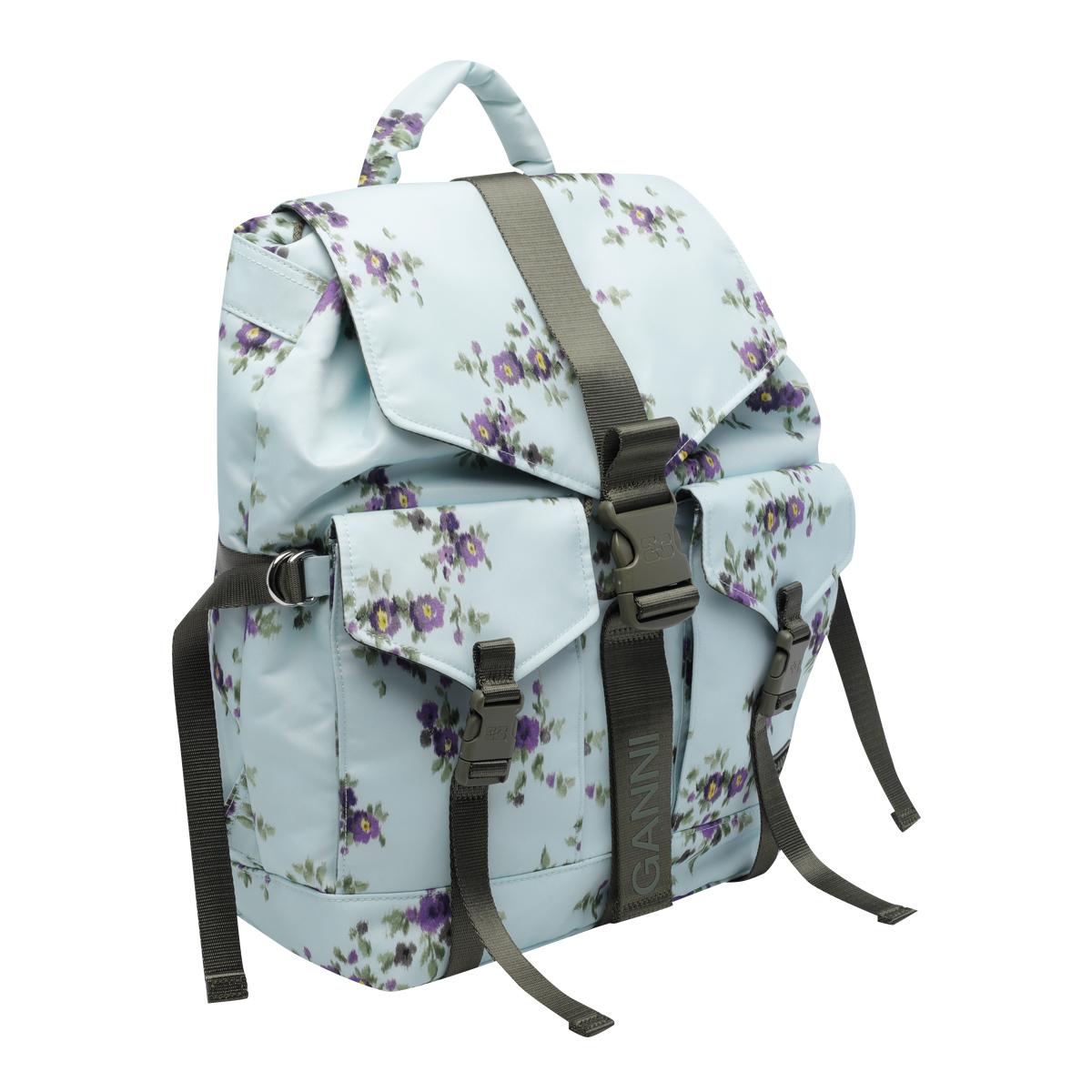 ganni bags blue polyamide - women