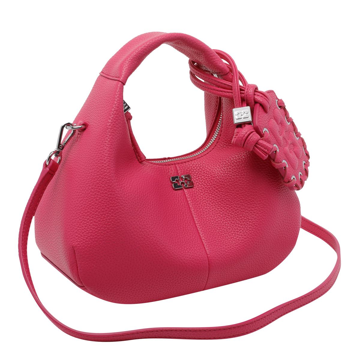 ganni bags fuchsia polyester polyurethane - women