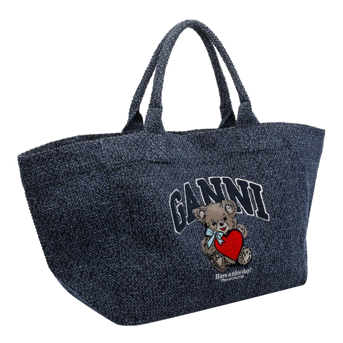 ganni bags grey cotton - women