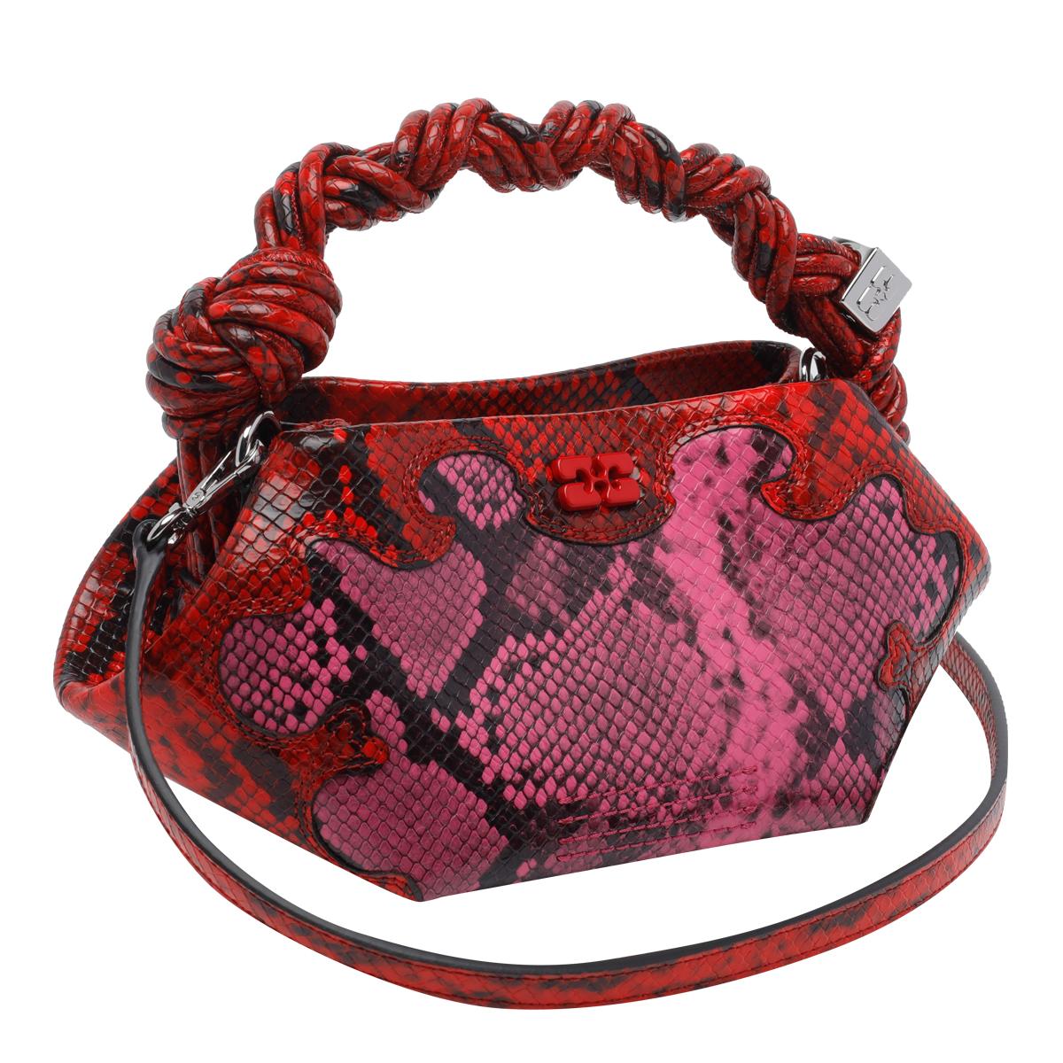 ganni bags red polyester polyurethane - women