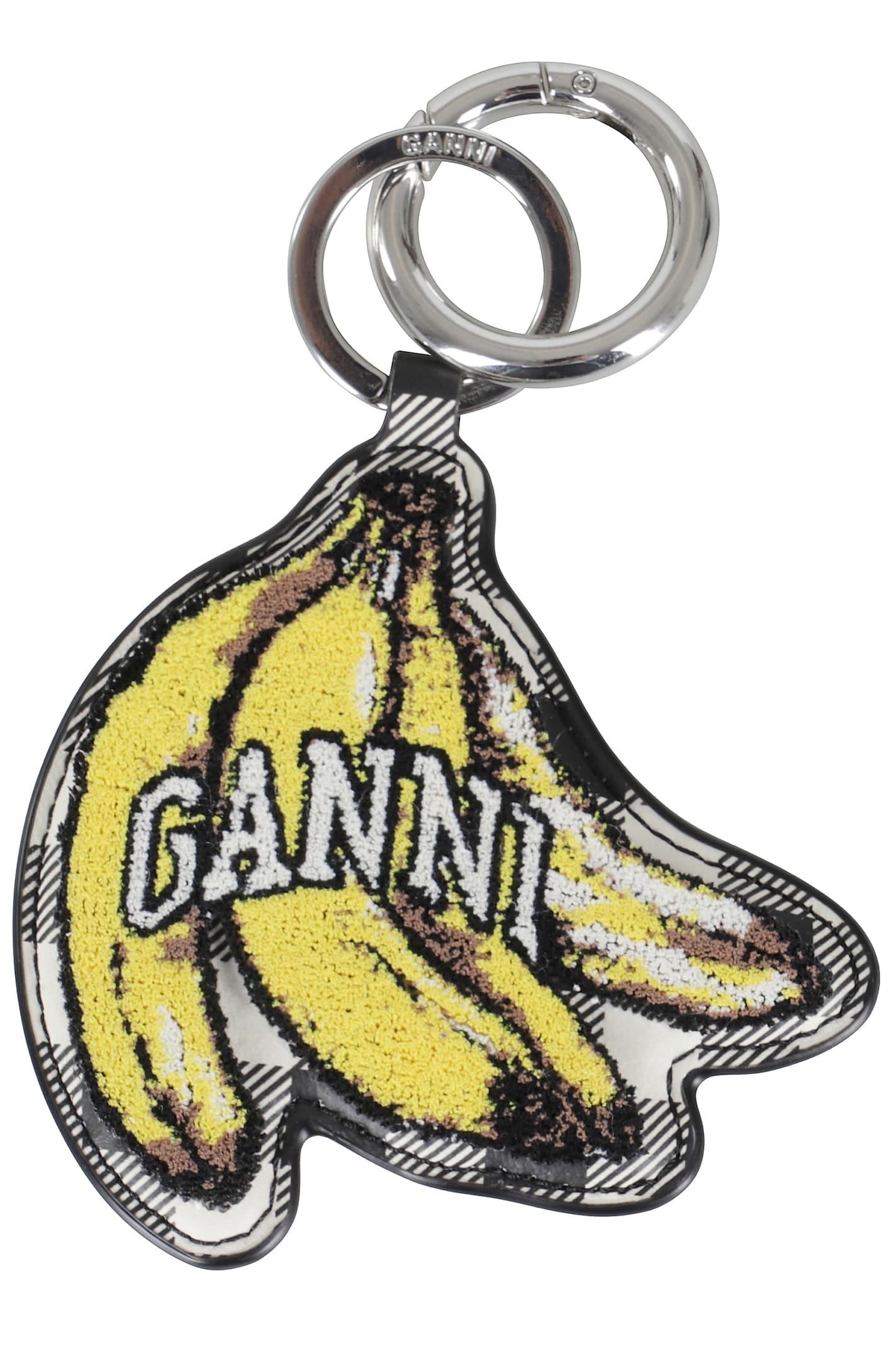ganni banana keyring velvet