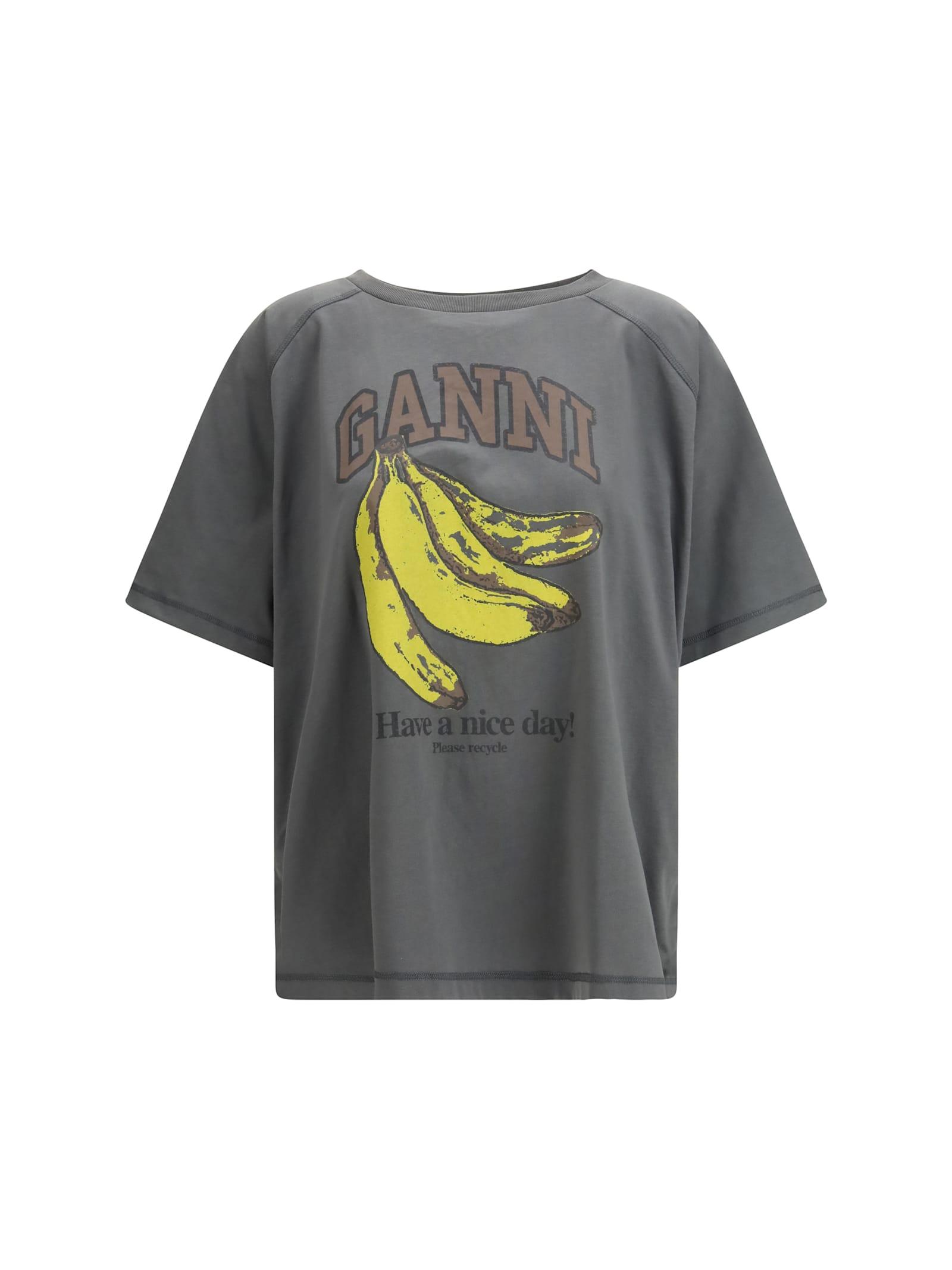ganni banana t-shirt