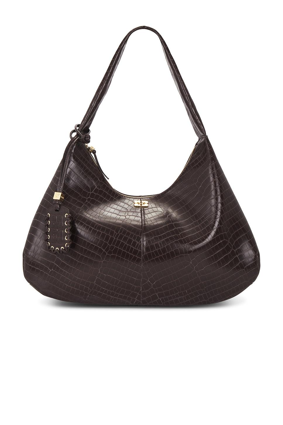 ganni bou hobo xxl croco bag