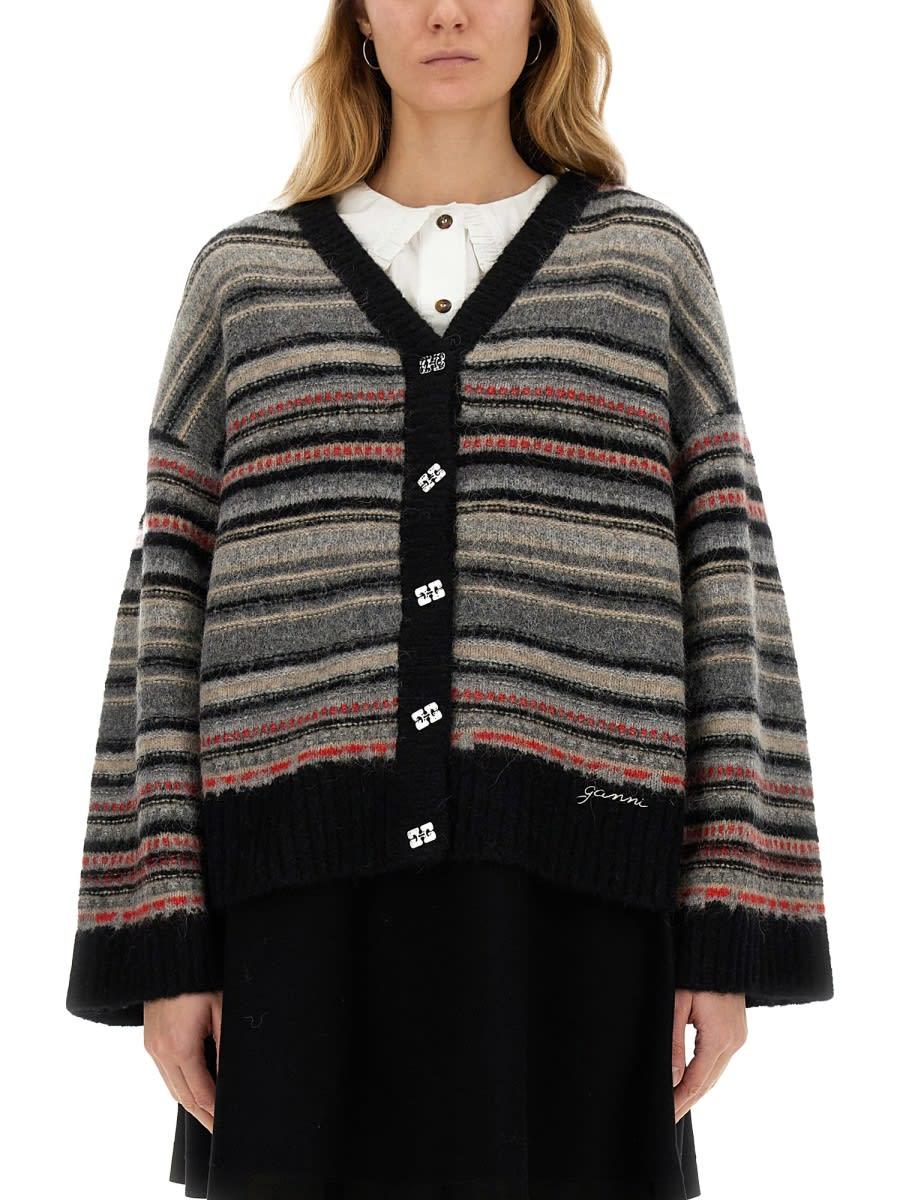 ganni boxy fit cardigan