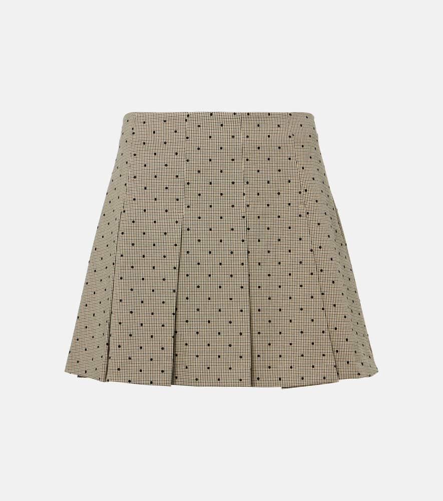 ganni checked miniskirt