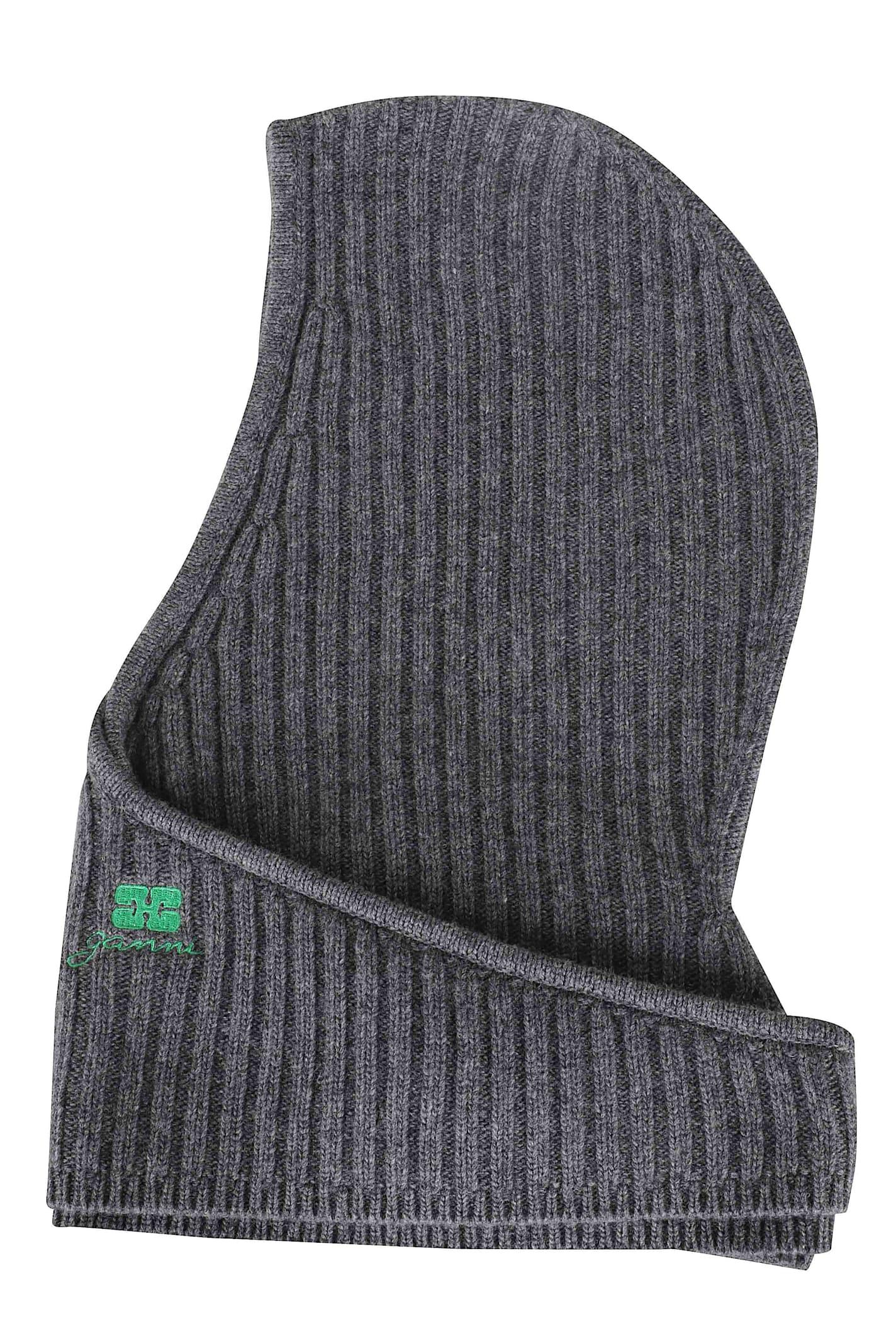 ganni core future wool knit bataclava