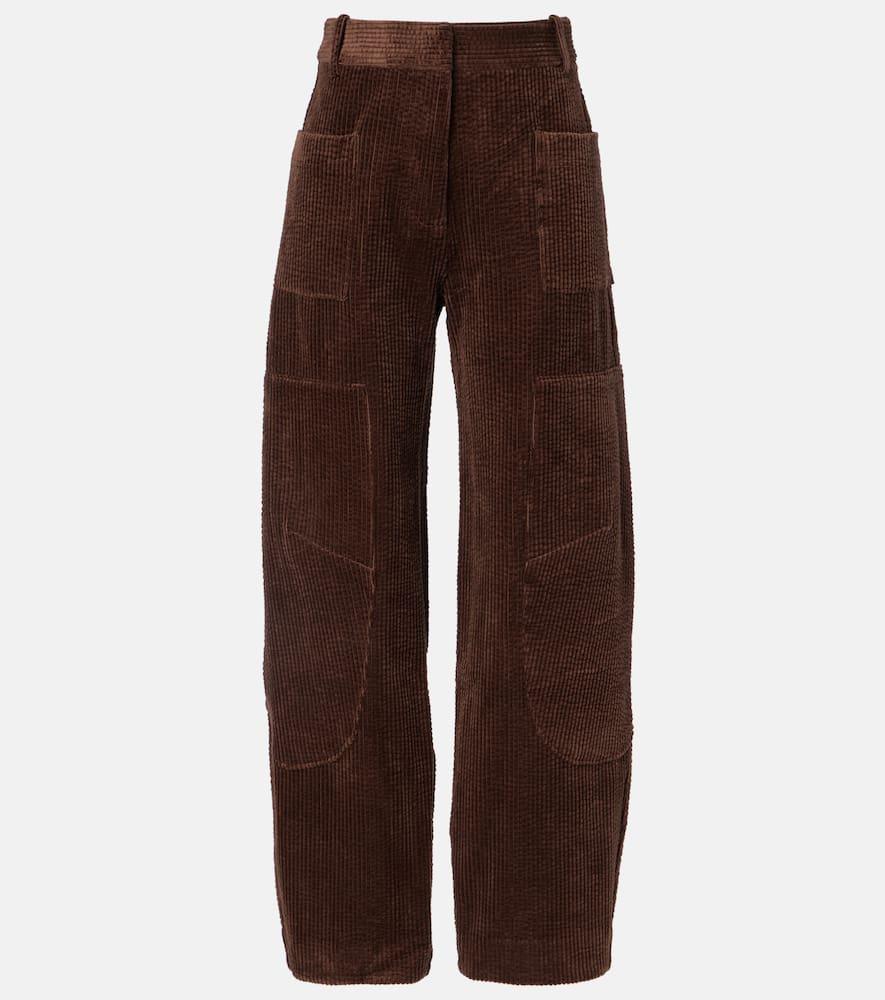 ganni cotton corduroy cargo pants