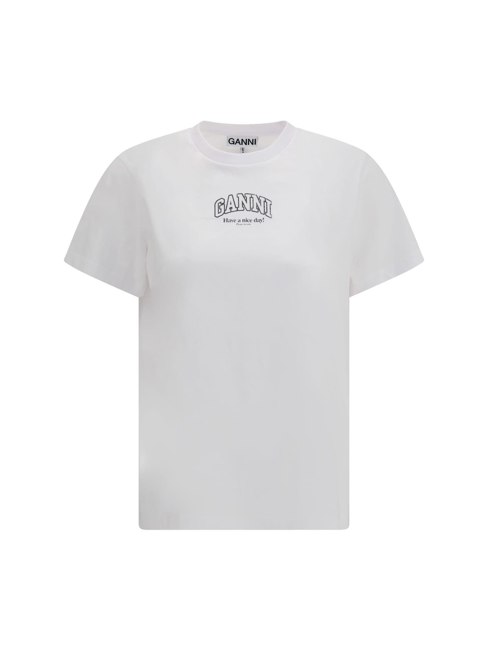ganni crewneck t-shirt