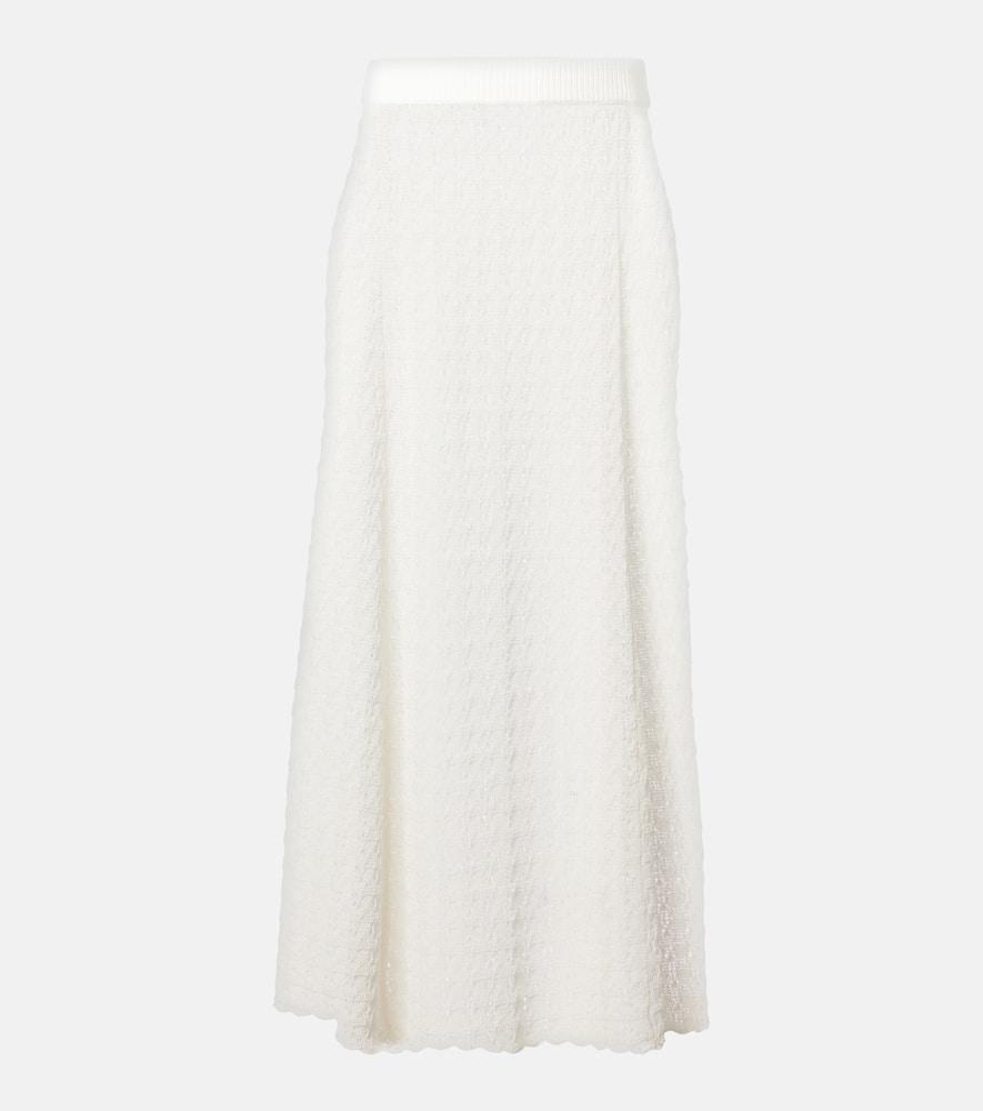 ganni crochet maxi skirt