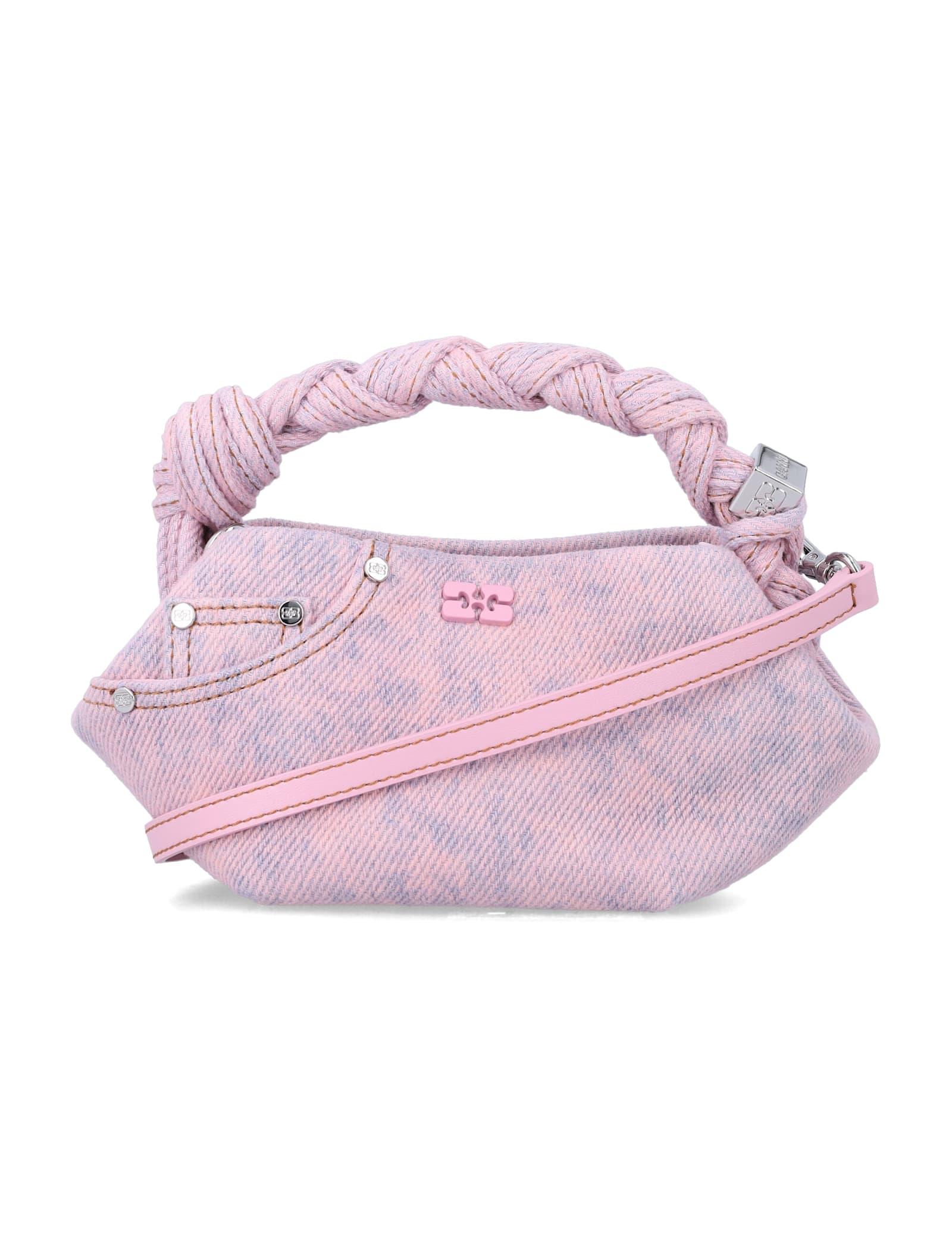 ganni denim mini bou bag