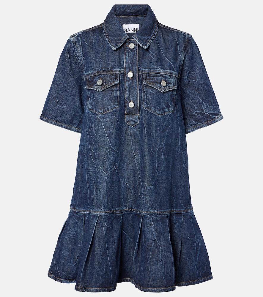 ganni denim minidress