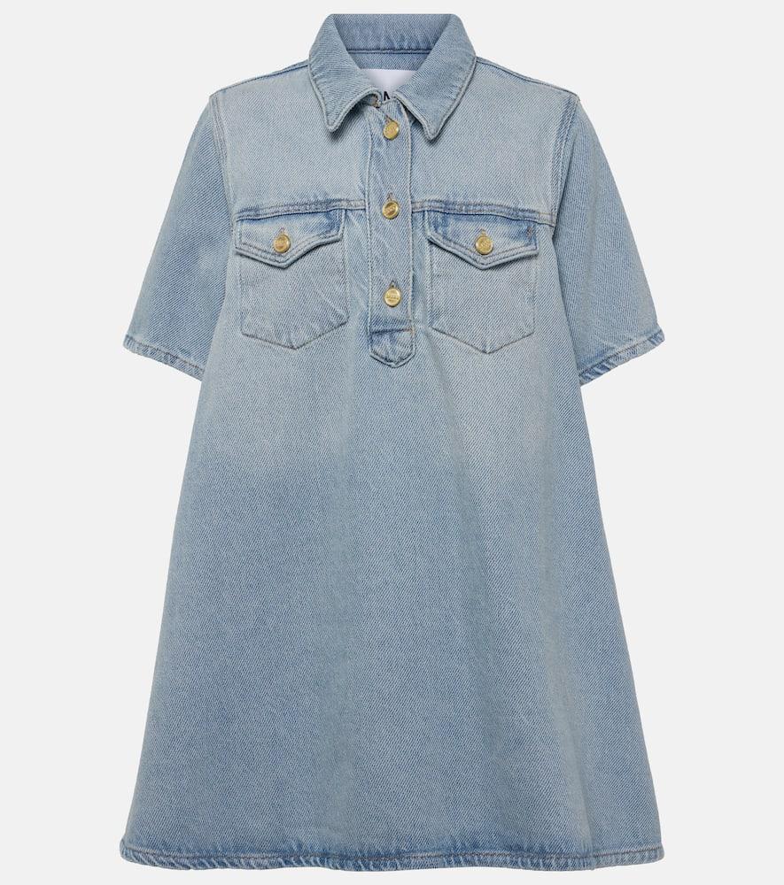 ganni denim minidress