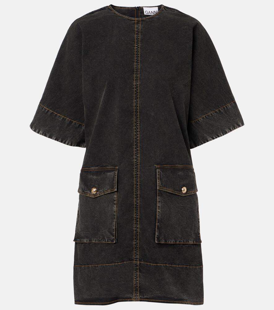 ganni denim minidress