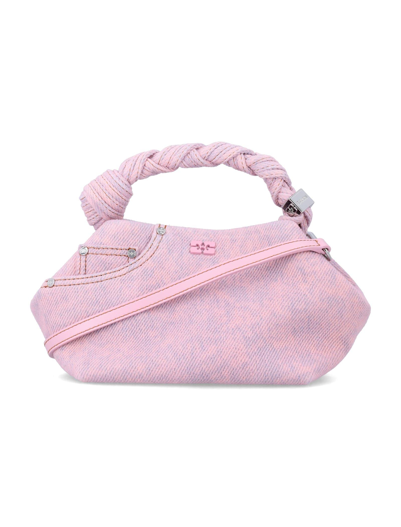 ganni denim small bou bag