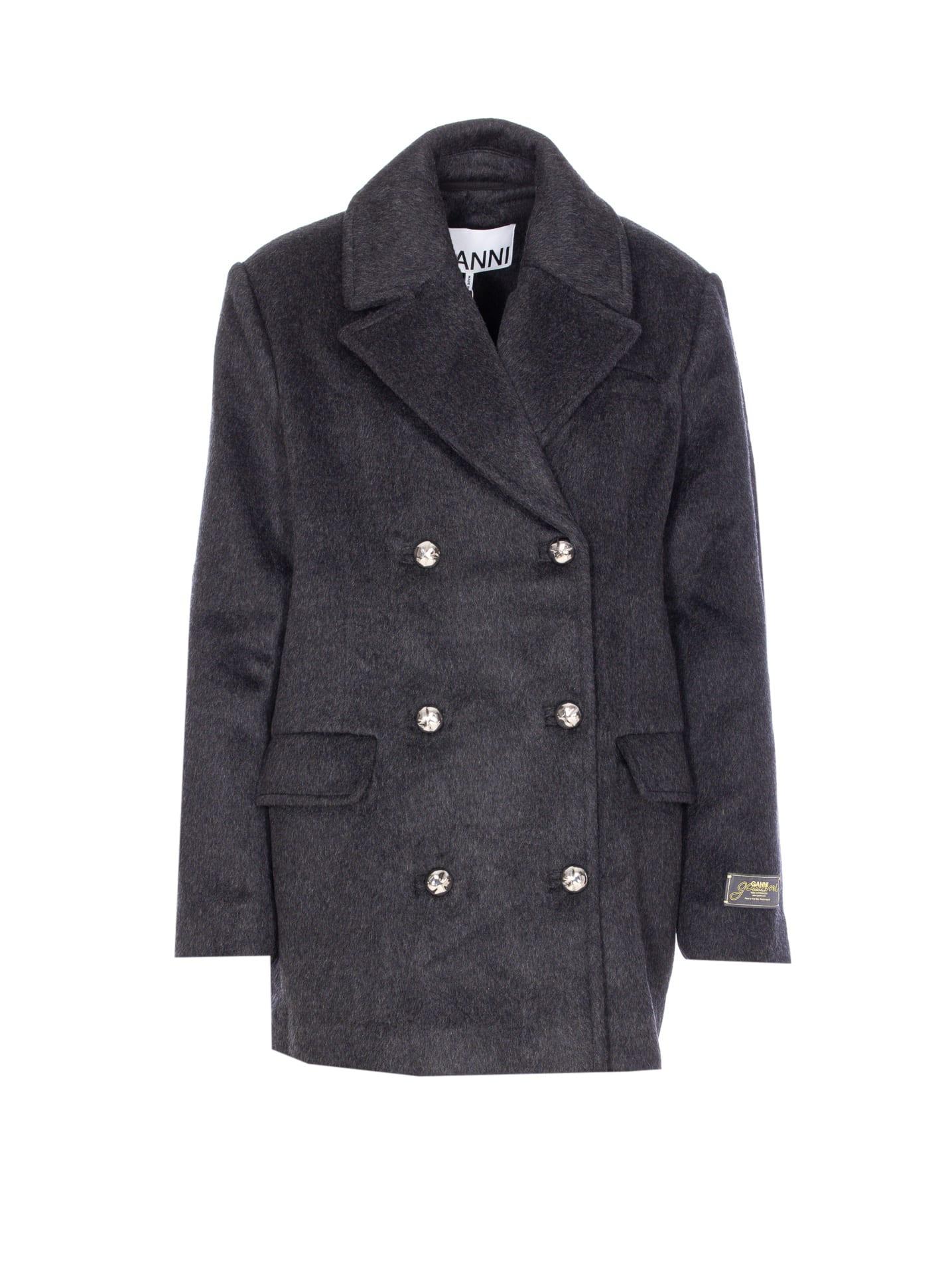 ganni double faced jacket