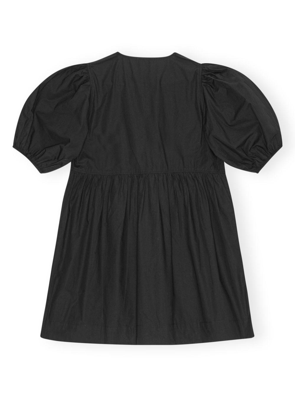 ganni dresses black organic cotton - women