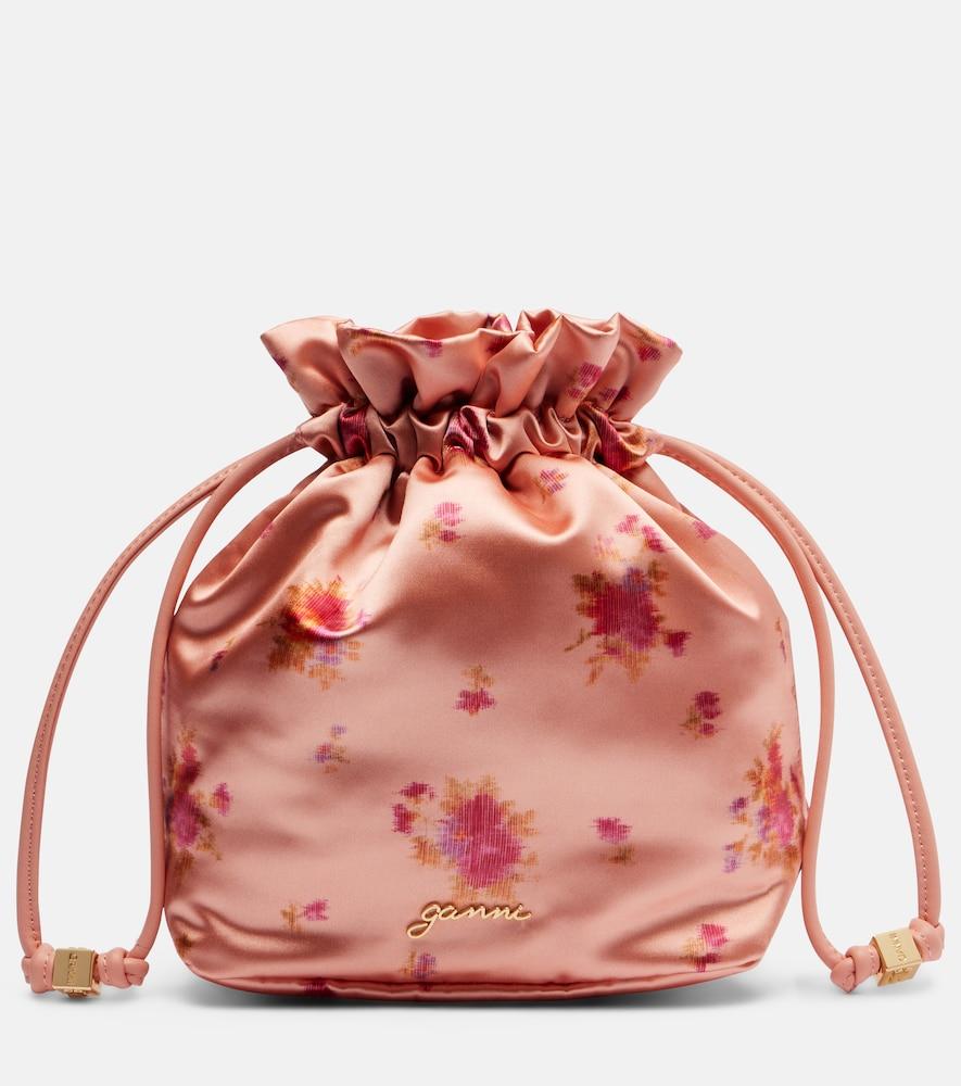 ganni floral pouch