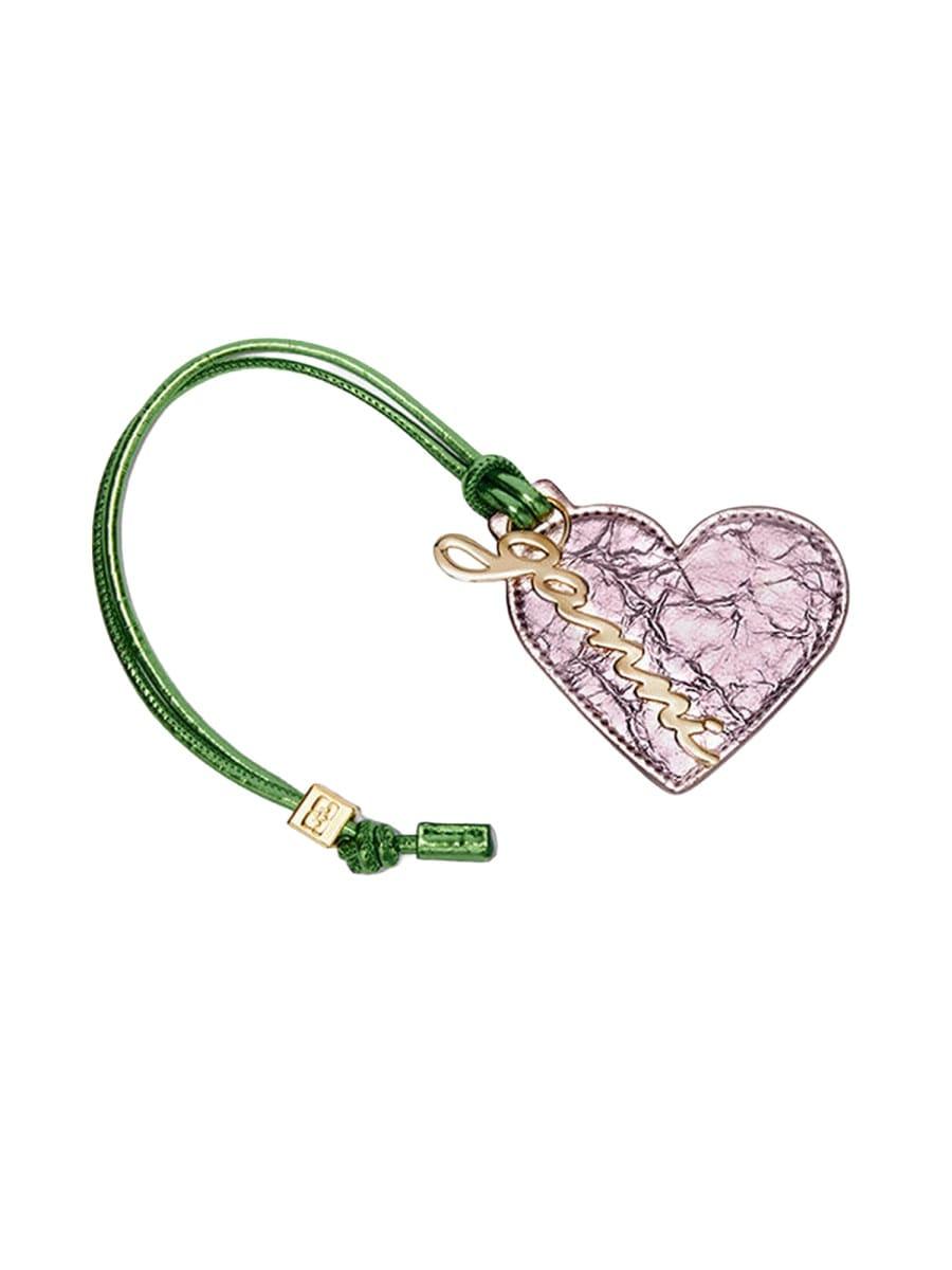 ganni heart mirror keychain