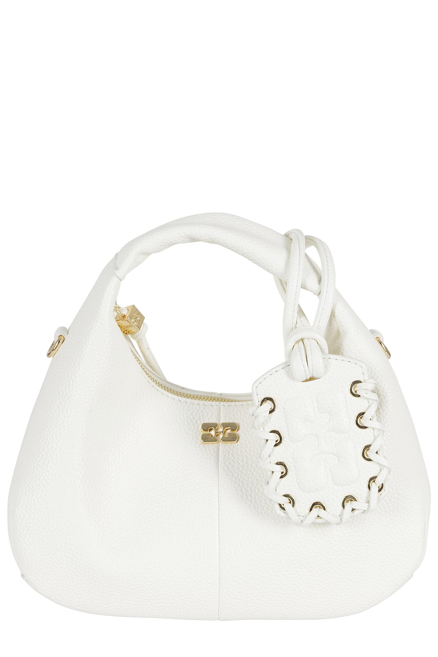 ganni hobo mini grained hobo mini grained