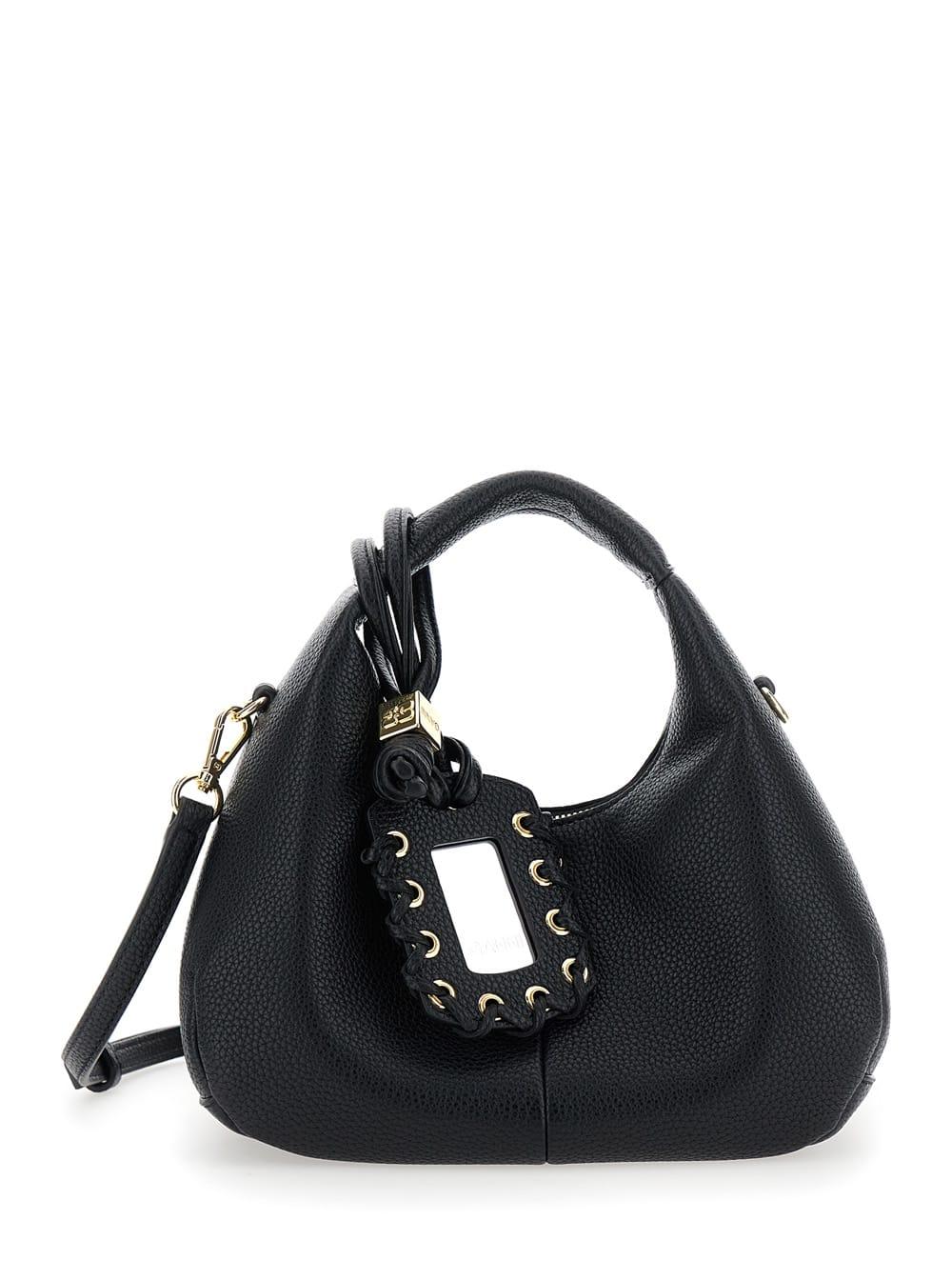 ganni hobo mini grained