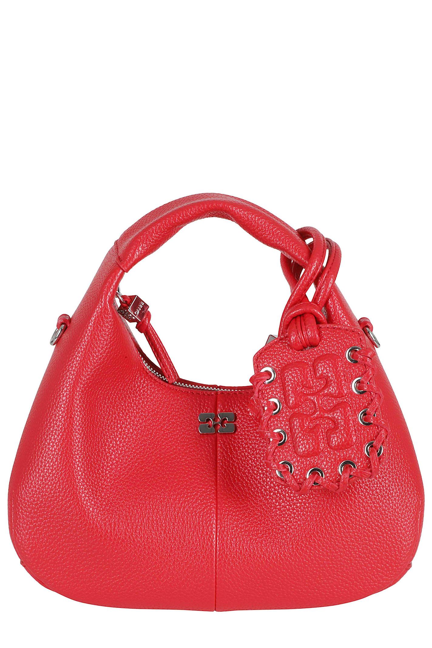 ganni hobo mini grained