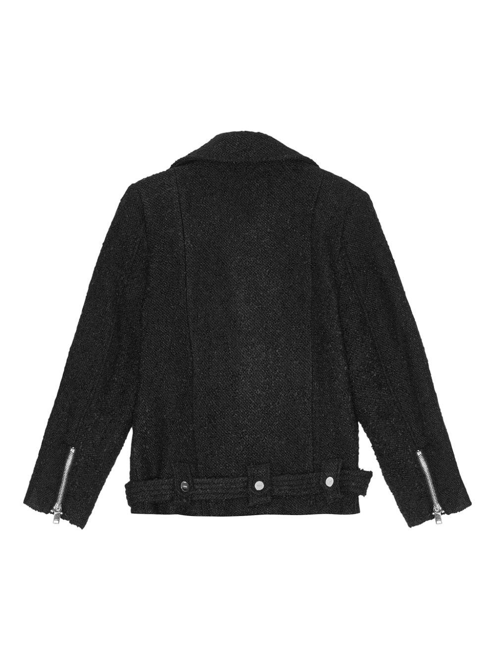 ganni jackets black polyester wool - women