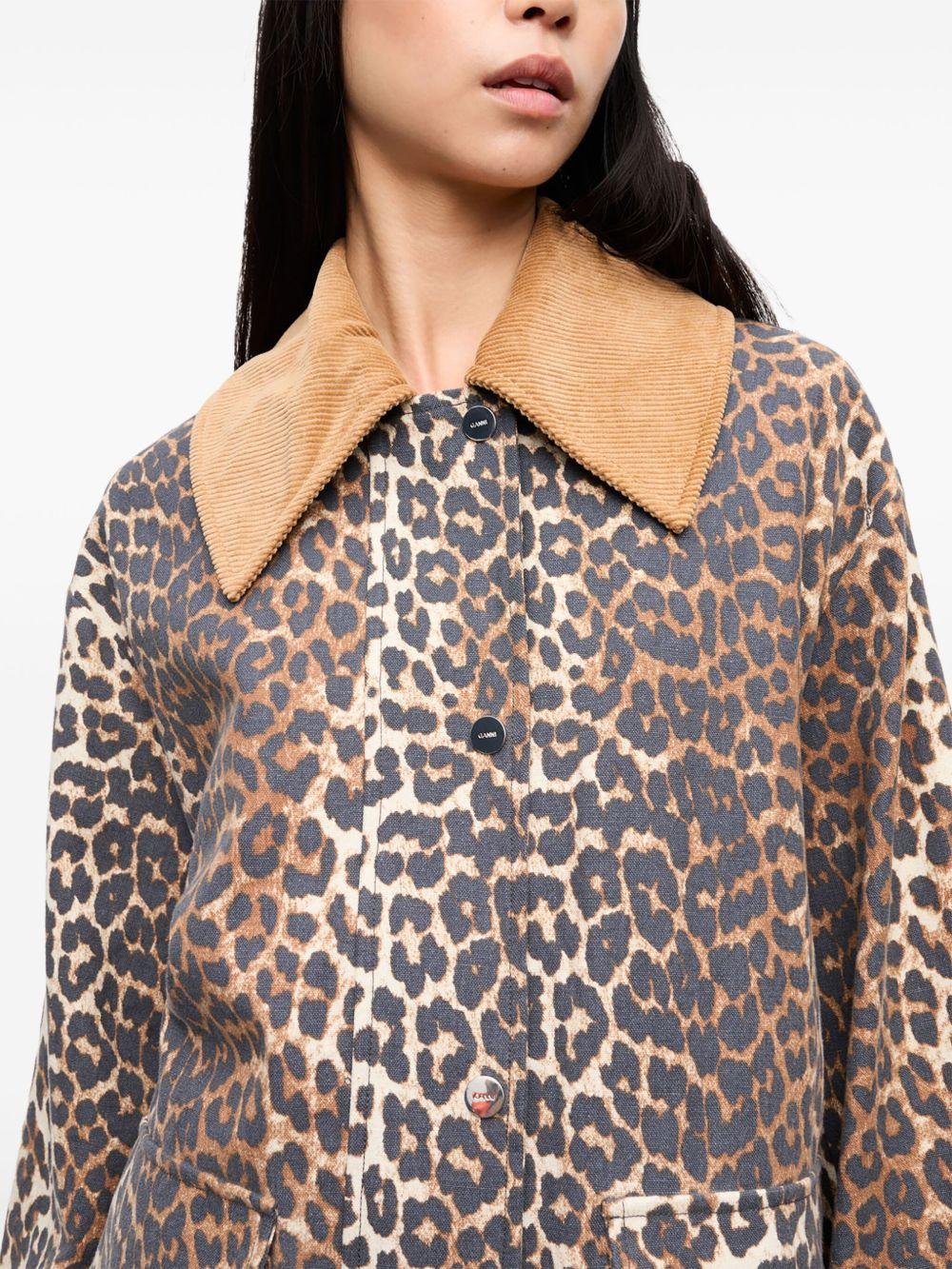 ganni jackets brown hemp organic cotton - women