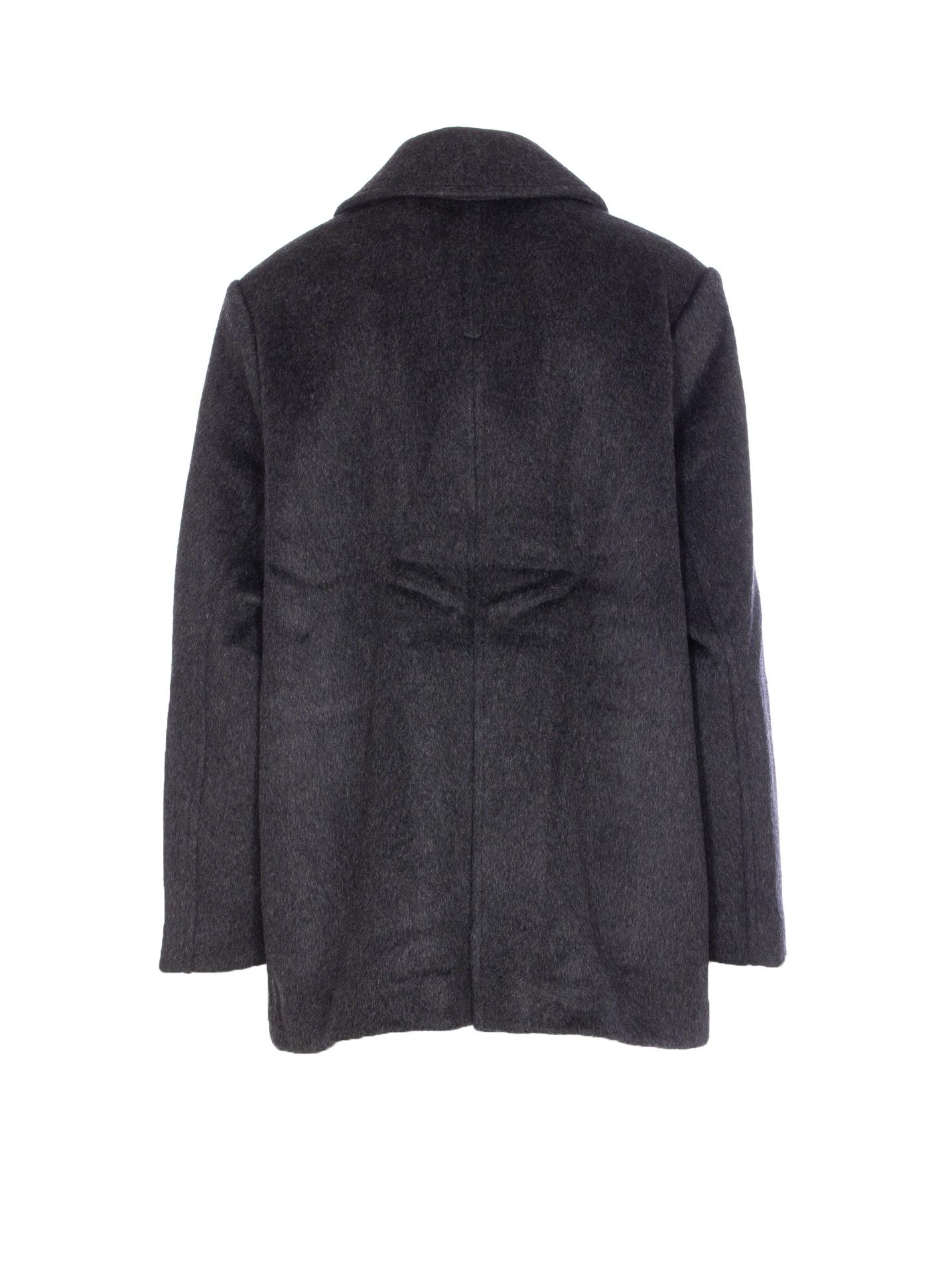 ganni jackets grey recycled wool - women