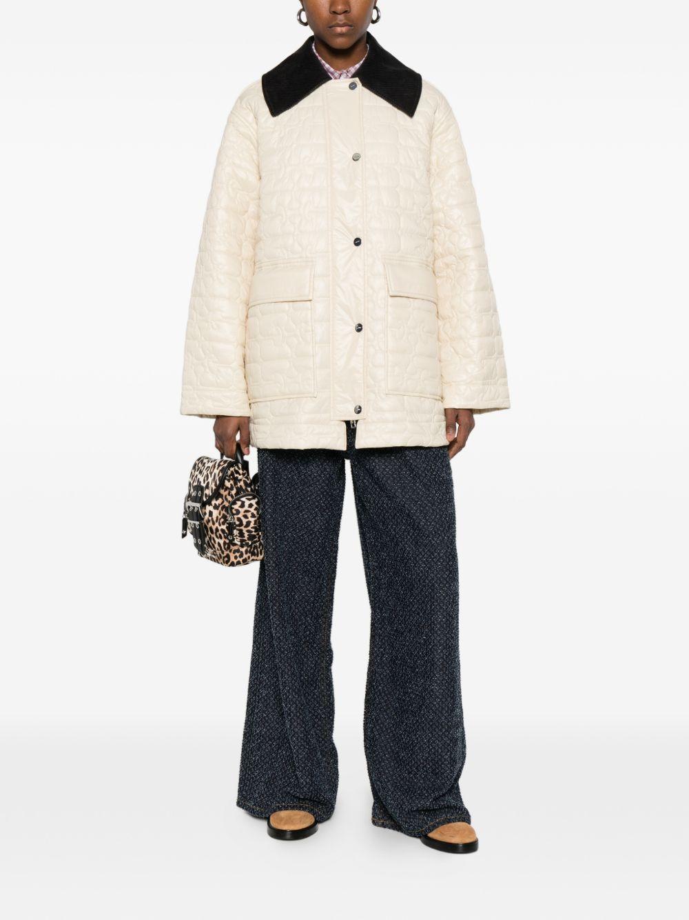 ganni jackets ivory recycled polyamide - women