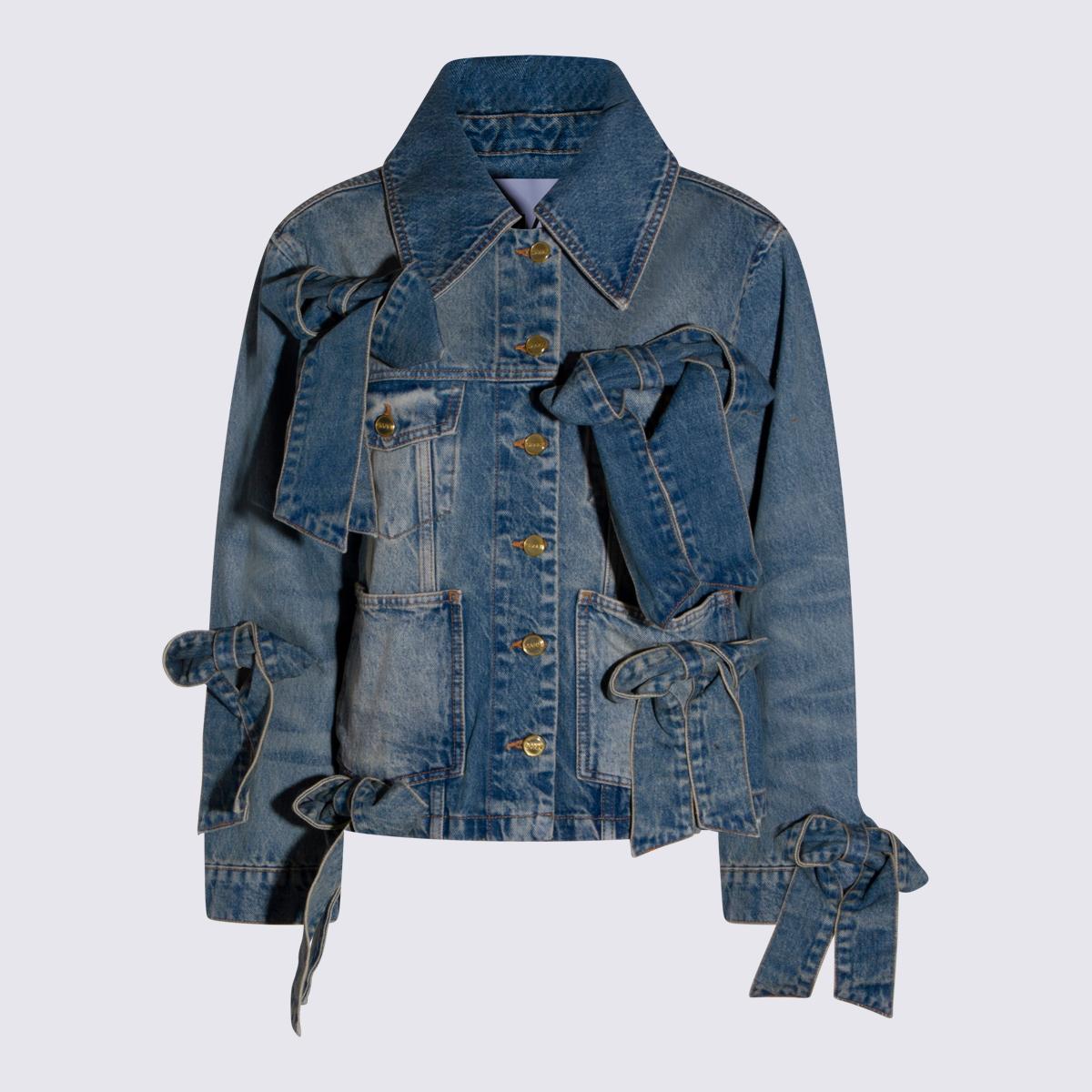 ganni jackets mid blue vintage _co - women
