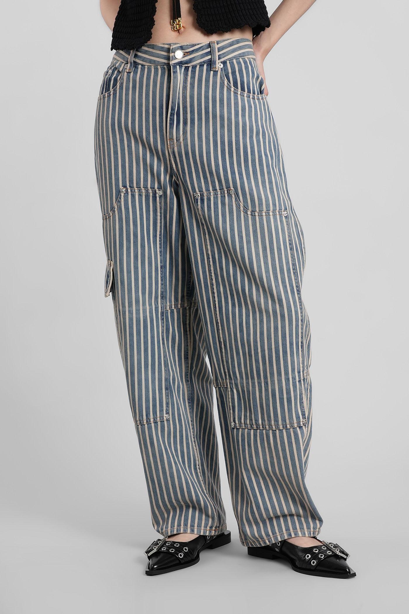 ganni jeans in blue cotton