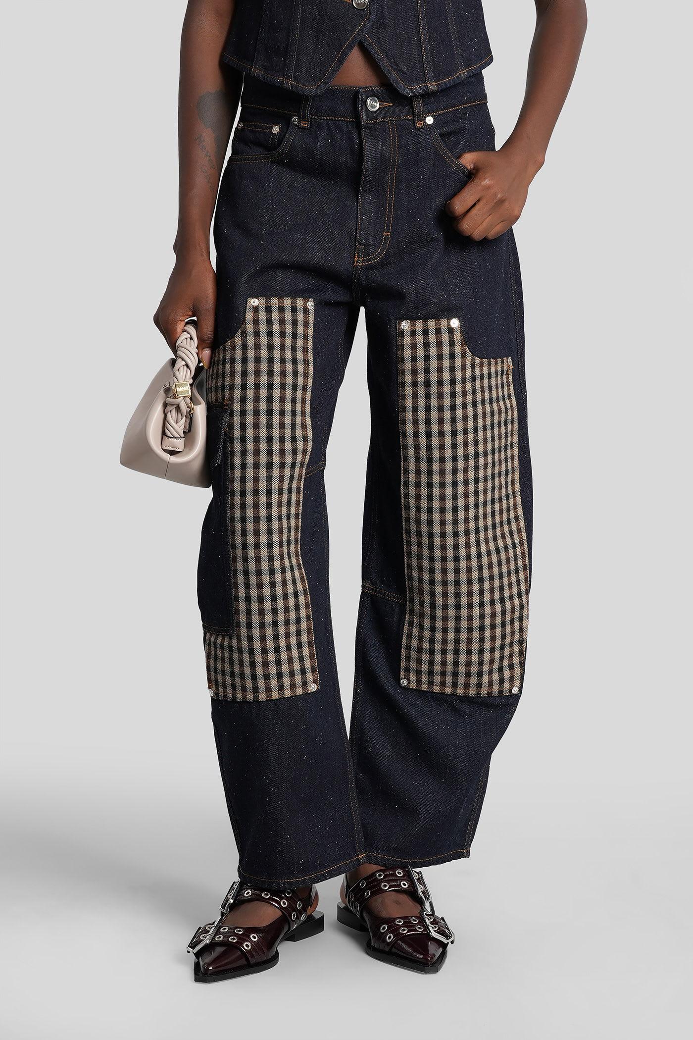 ganni jeans in blue cotton