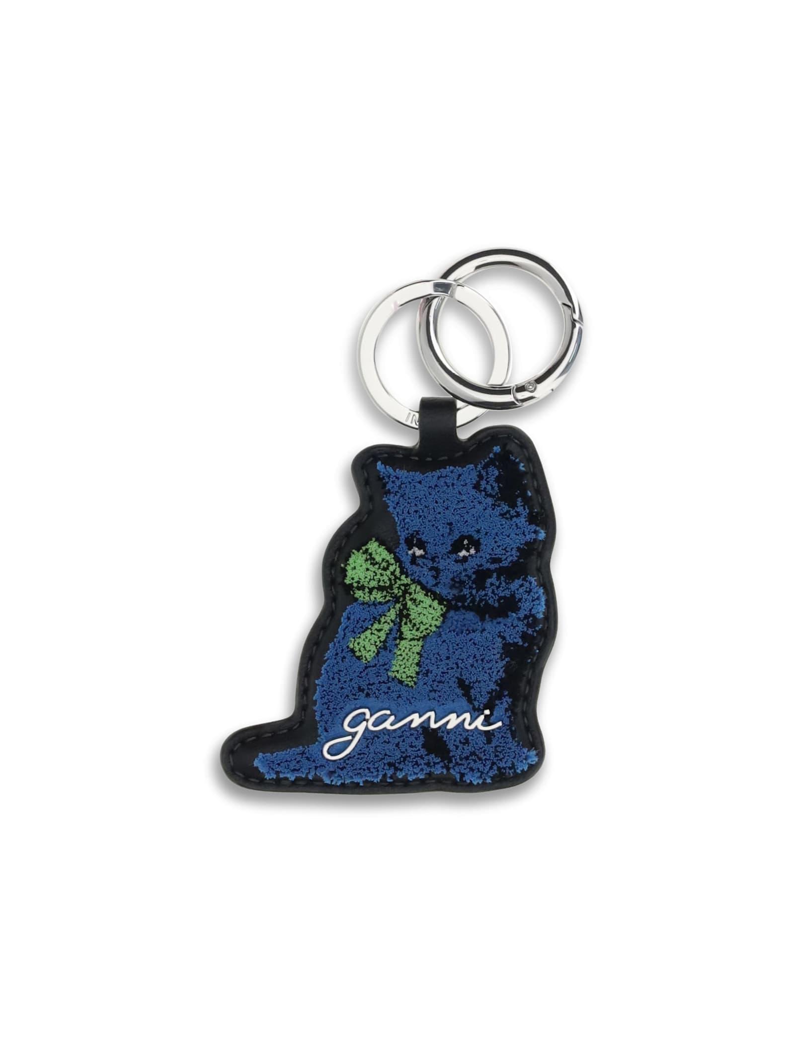 ganni kitty keyring