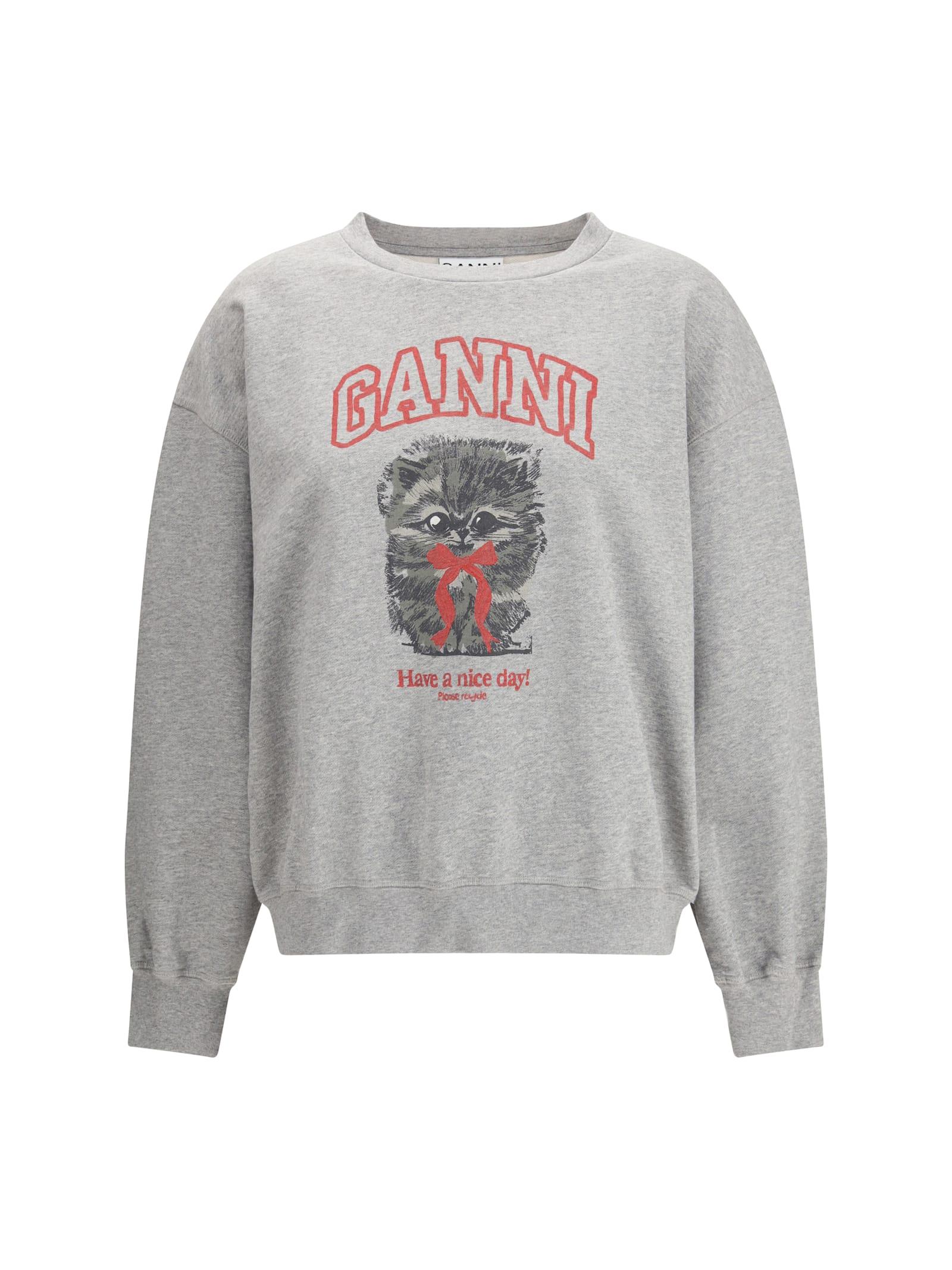 ganni kitty sweatshirt